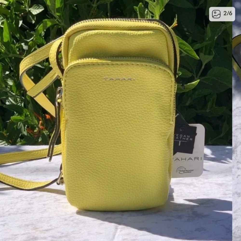 NWT Tahari Mini Crossbody Yellow